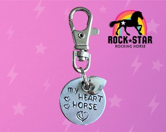 Hand Stamped Horse Charm: Personalized Bridle Tag, Horse Lover Gift