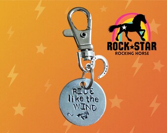 Hand Stamped Horse Charm: Personalized Bridle Tag, Horse Lover Gift