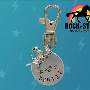 Bridle/ halter charm. Personalised horse name tag. Hand stamped. Horse Charm