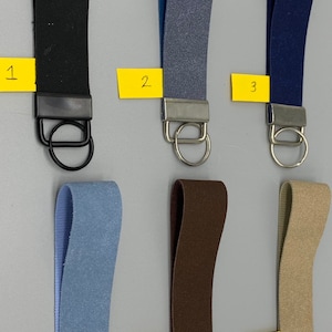 Faux Suede Leather Key Fob