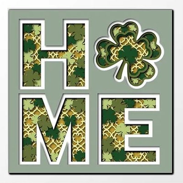 Shamrock Home Framed Paper Art