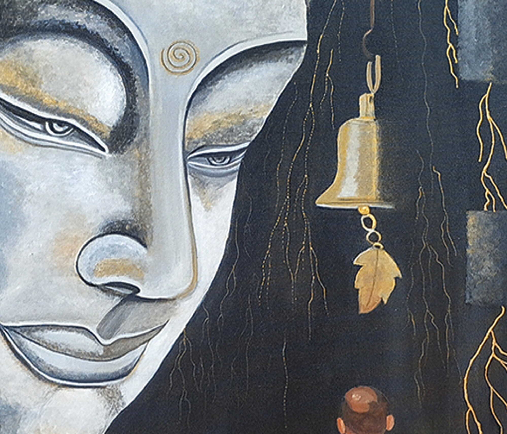 Original Buddha Canvas Paintingacrylic paintingBuddha canvas Etsy