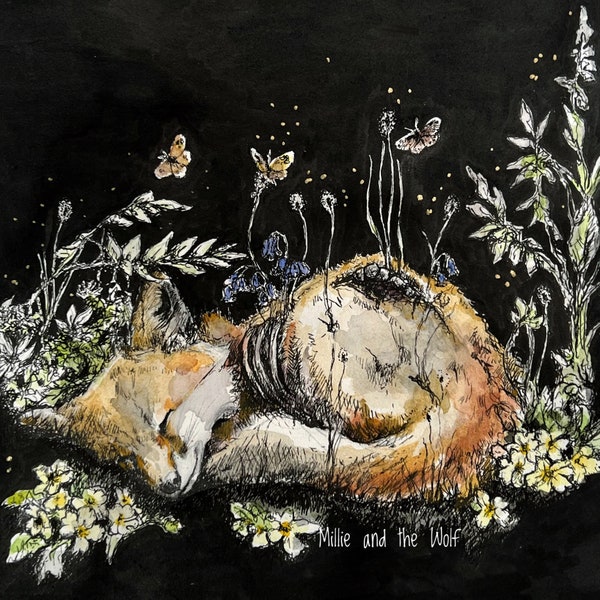 Return to Innocence - A4 Giclee print, fox, fox print, dead fox