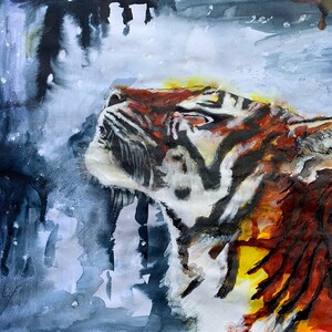 Tiger Art Print, Tiger picture, Tiger Giclee Print, &#39;Breathe&#39;