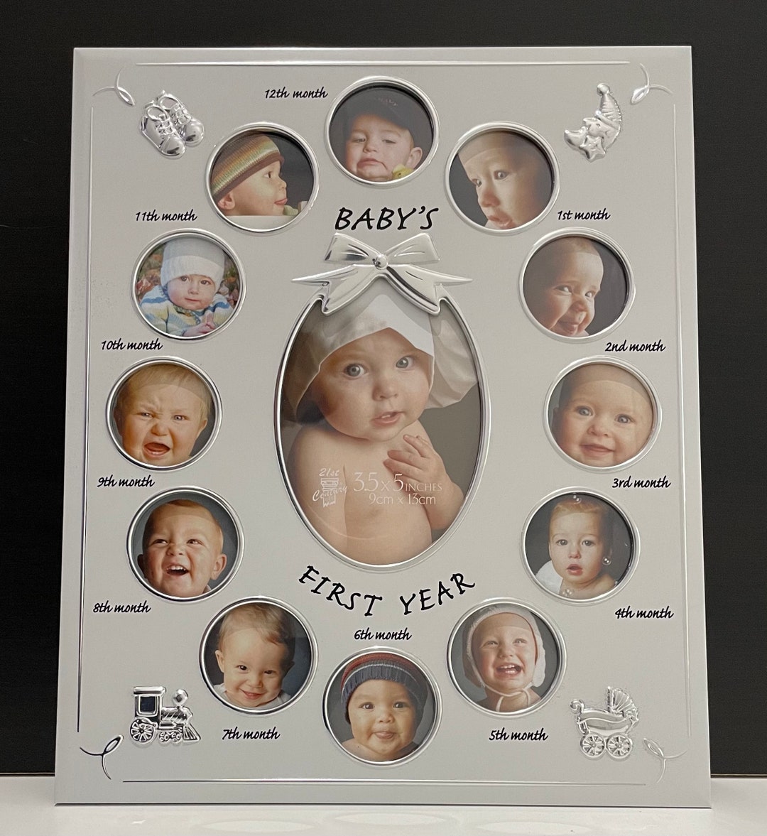 Babys First Year Photo Frame Etsy