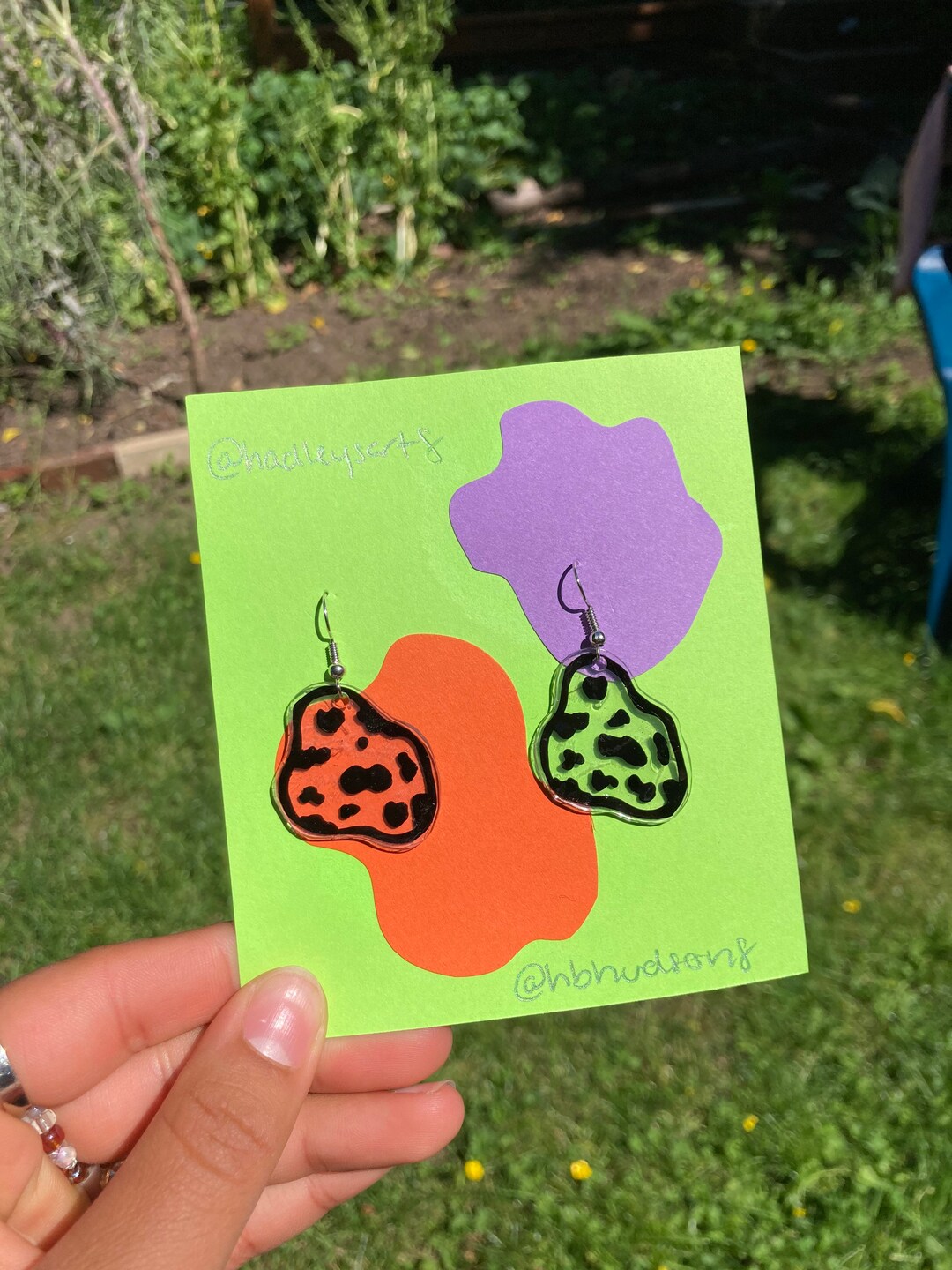 Cow Print Shrinky Dink Earring - Etsy