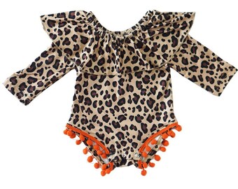 cheetah print baby onesie