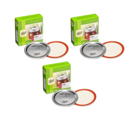 3pack Ball Regular Mouth Canning Lids 12/box 36 Lids Etsy