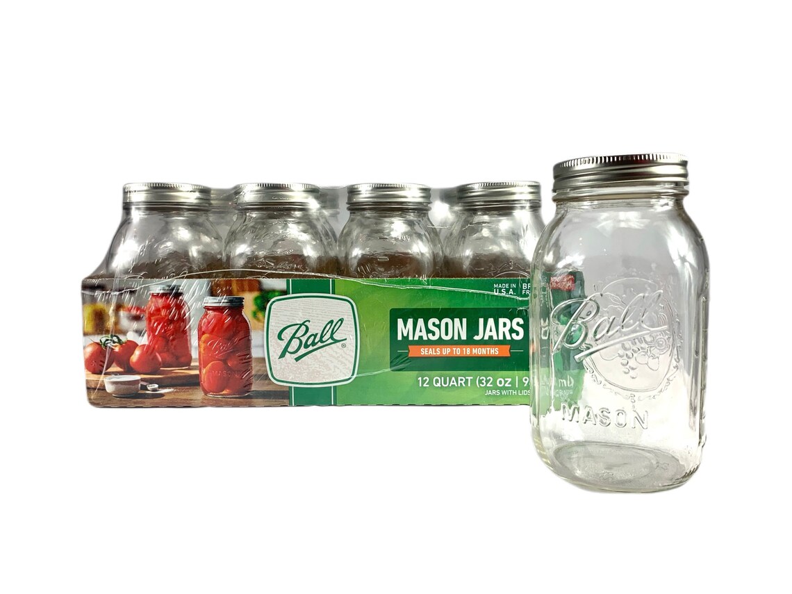 Ball 32oz Quart Canning Jar Regular Mouth With Lid and Etsy