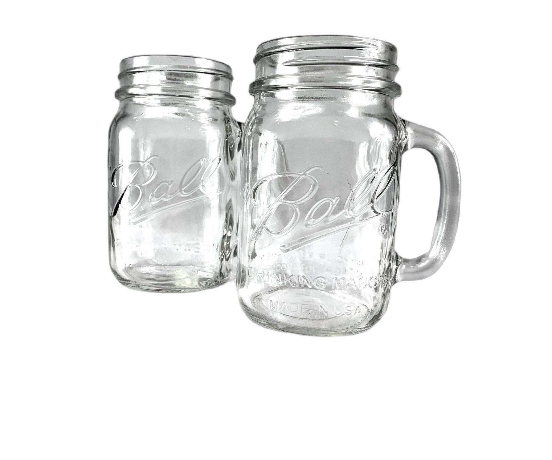 Ball Glass Mason Jar Mug with Handle Regular & Wide Mouth Etsy