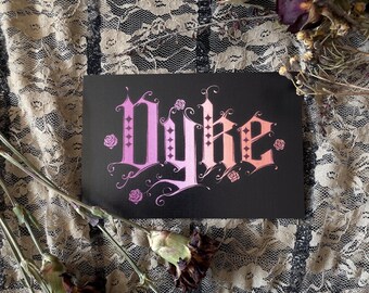 Lesbian Pride Flag Gothic Mini Print