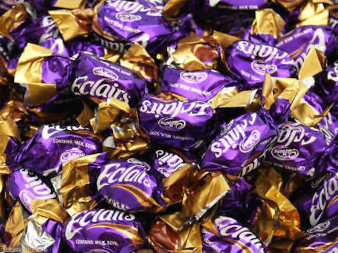 Cadbury Chocolate Eclairs Wrapped Sweets Caramels with Milk Etsy