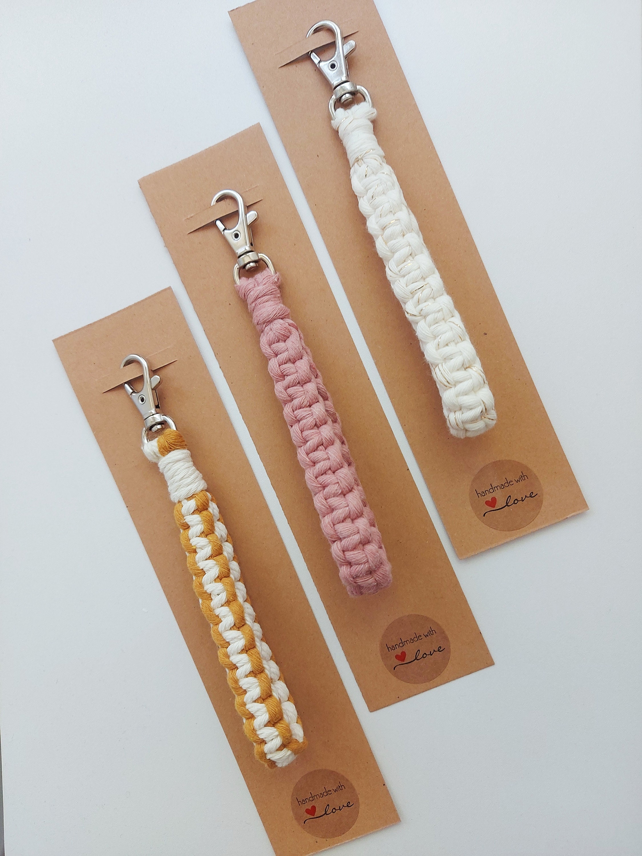 Keychain with loop / loop lanype 15 cm macrame boho gift Etsy