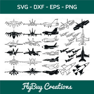Fighter Aircraft SVG Bundle-Fighter Jet Svg-Jet Biman Svg-Military Plane Svg-Fighter Plane Svg
