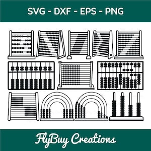 Abacus SVG Silhouette Bundle-Mathematics Svg-Sports Svg-Abacus Counter Svg