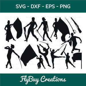 Color Guard Marching Band SVG Bundle, Color Guard Mom