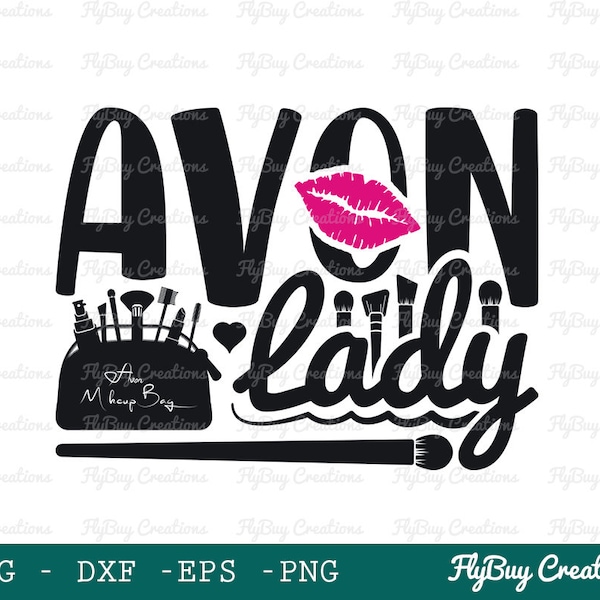 Avon Lady Svg | Avon Cosmetics Svg | Trousse de maquillage Svg | Maquillage Brash Svg | Avon Makeup Brand Svg | Avon Beauty Svg | Eps | Dxf | png | Couper le fichier