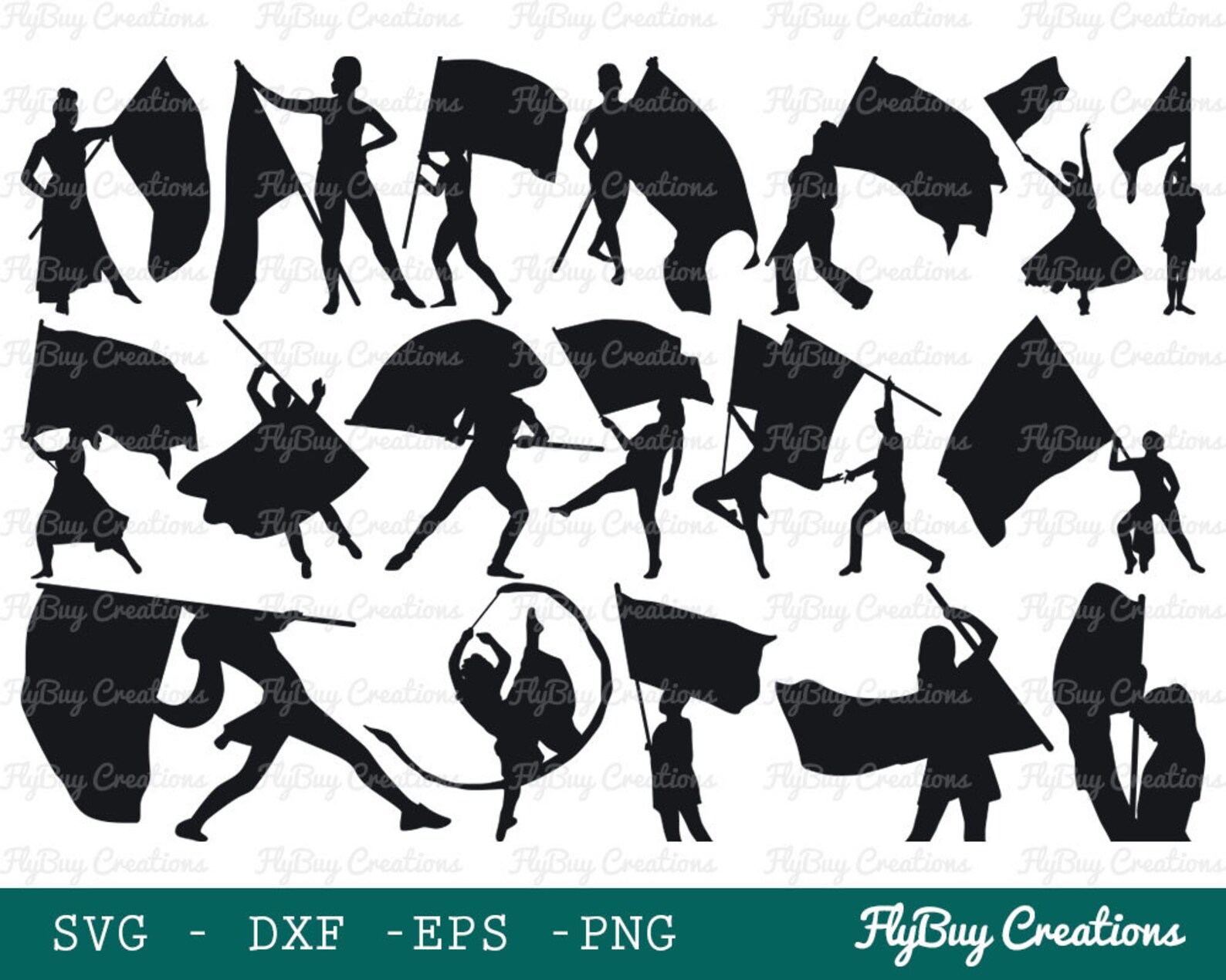 Color Guard Marching Band SVG Bundle Color Guard Mom Etsy