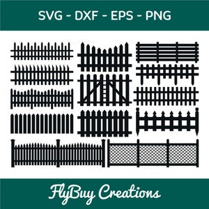 Wooden Fence SVG Bundle-Railing Svg-Home Fencing Svg-Wooden Gate Svg-Fence Cuttable Svg