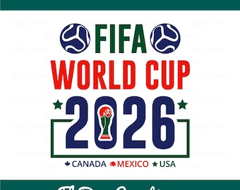 Coupe du monde de football 2026 SVG fichier | Citation Coupe du monde 2026 | Conception de t-shirt de football pour Dxf Eps Png