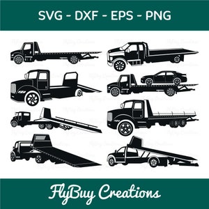 Rollback Truck SVG Silhouette geschnitten Datei-Bundle