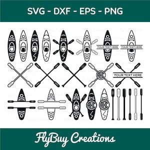 Kayak Datei | Kayak Boot svg | Kanu SVG | Wassersport SVG | Kayak MonogrammSvg | Kayaking SVG | Kayak SVG Bundle | Eps | Dxf | Png |Schnittdatei