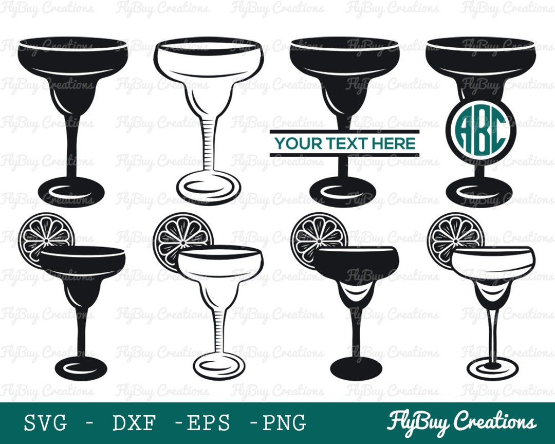 Margarita Glass Svg Margarita Glass With Lime Svg Wine Etsy