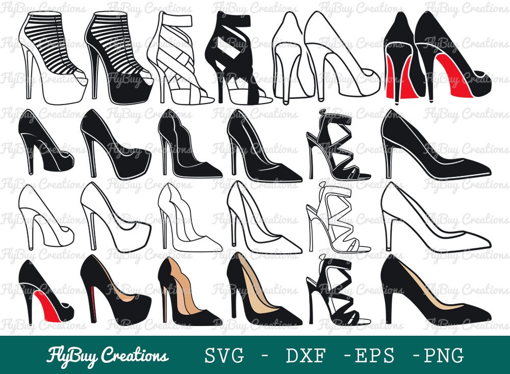 Heel SVG Bundle Red Bottom Svg Stiletto Heels Svg High Heel Etsy