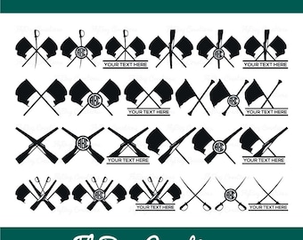 Color Guard Marching Band SVG Bundle, Color Guard Monogram