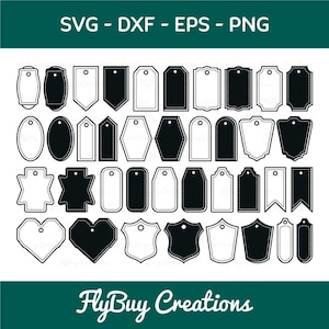 Gift Tags SVG Bundle-Name Tags Svg, Label Svg-Price Tag Svg