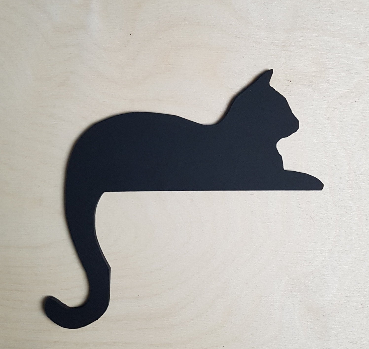 Black Cat Door Topper Silhouette Mouse Picture Frame Shelf Etsy UK