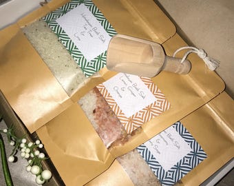 Aromatherapy Himalayan Bath Salt Gift Set, Essential Oils, Vegan Gift Box For Him