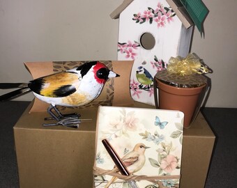 Garden Bird Watchers Gift Box, Nesting Box, Seed , Plus More