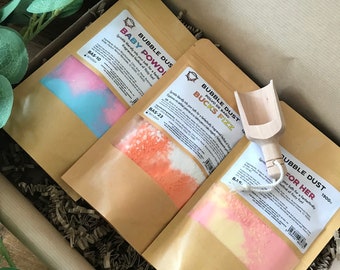 Fragranced Bubble Bath Dust Giftbox With Wooden Scoop Pamper Gift For Her