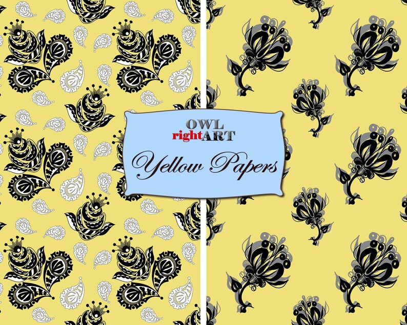 Yellow and Gold Digital Paper Seamless Pattern 12 x 12 Fabric | Etsy