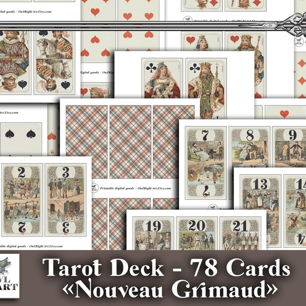 Vintage Tarot Deck - Etsy