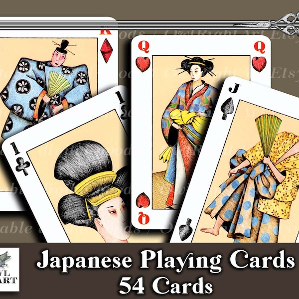 Japanese Playing Cards - Etsy