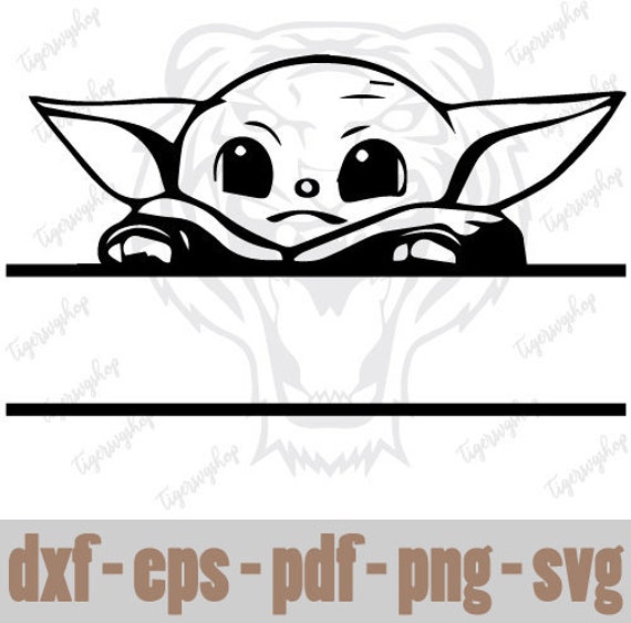 Baby Yoda Monogram Svg Star Warsthe Child Etsy