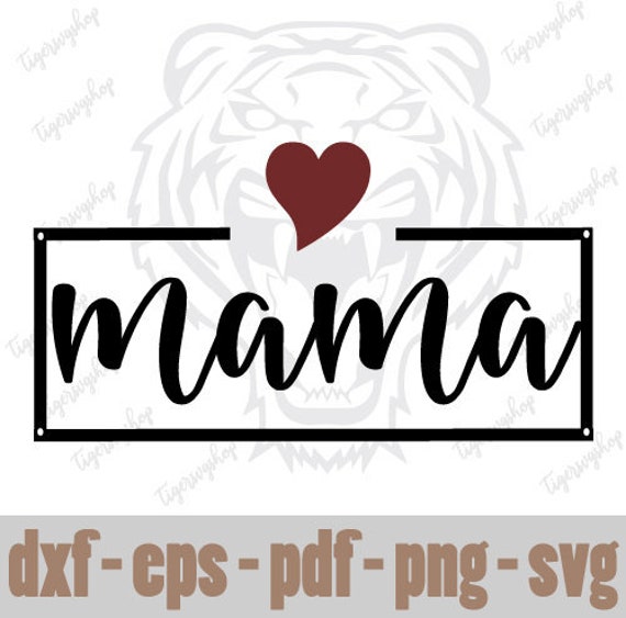 Mama svg maman svg mama heart svg coeur svg Impression - Etsy France