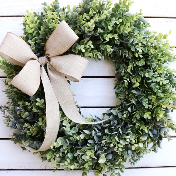 Eucalyptus Wreath, Farmhouse Wreath, Year Round Wreath, Front Door Wreath, Wedding Wreath, Spring Decor, Winter Wreath, Christmas Wreath