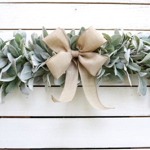 Lambs Ear Swag, Farmhouse decor, Year Round Swag, Greenery Swag, Indoor floral swag, Everyday wall swag, Farmhouse decor living room