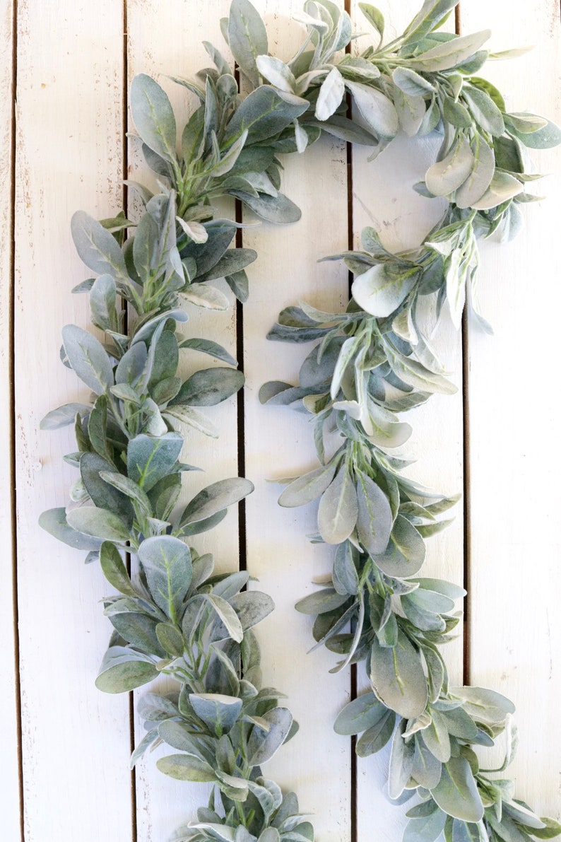 Lambs Ear Garland Lambs Ear Farmhouse Decor Year Round Etsy