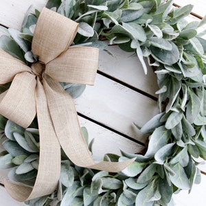 Lamb's Ear Wreath, Farmhouse Wreath, Year Round Wreath, Front Door Wreath, Wedding Wreath, Spring Decor, Winter Wreath, Christmas Wreath image 2