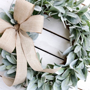 Lamb's Ear Wreath, Farmhouse Wreath, Year Round Wreath, Front Door Wreath, Wedding Wreath, Spring Decor, Winter Wreath, Christmas Wreath image 5