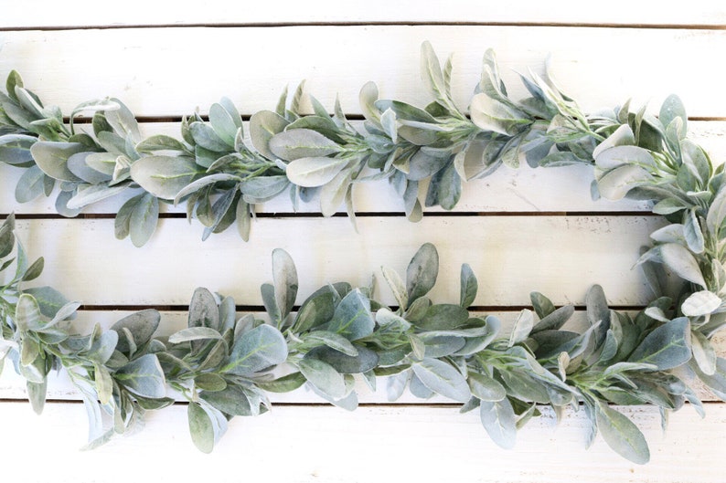 Lambs Ear Garland Lambs Ear Farmhouse Decor Year Round Etsy