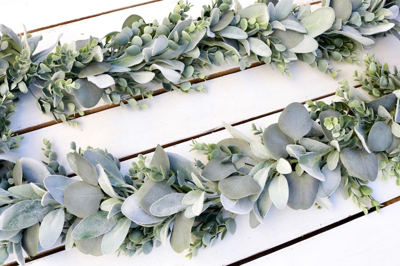 Lambs Ear and Eucalyptus Garland Etsy