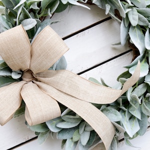 Lamb's Ear Wreath, Farmhouse Wreath, Year Round Wreath, Front Door Wreath, Wedding Wreath, Spring Decor, Winter Wreath, Christmas Wreath image 3