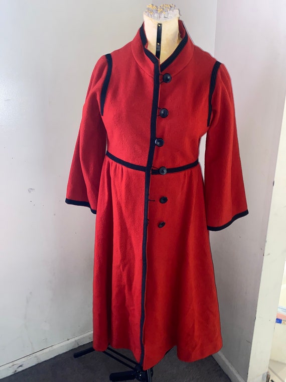 Neumann Marcus wool color block vintage coat