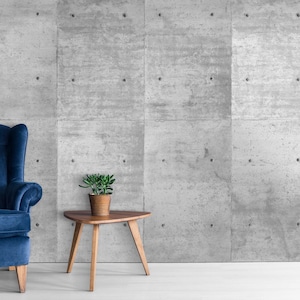 Concrete Texture Wallpaper – Removable or Unpasted – Modern Cement Wall Decor – Industrial Loft Style Removable Wall Art by ShopyLand, W220