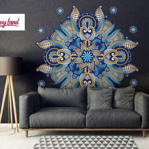 Boho Mandala Wall Decal – Peel&Stick or Traditional Boho Wall Art – Mandala Decor – Bohemian Chic Wall Sticker by ShopyLand, W88